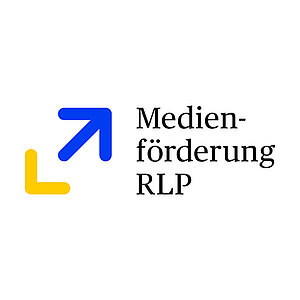 Logo der Medienförderun RLP (zwei Pfeile und der Name)